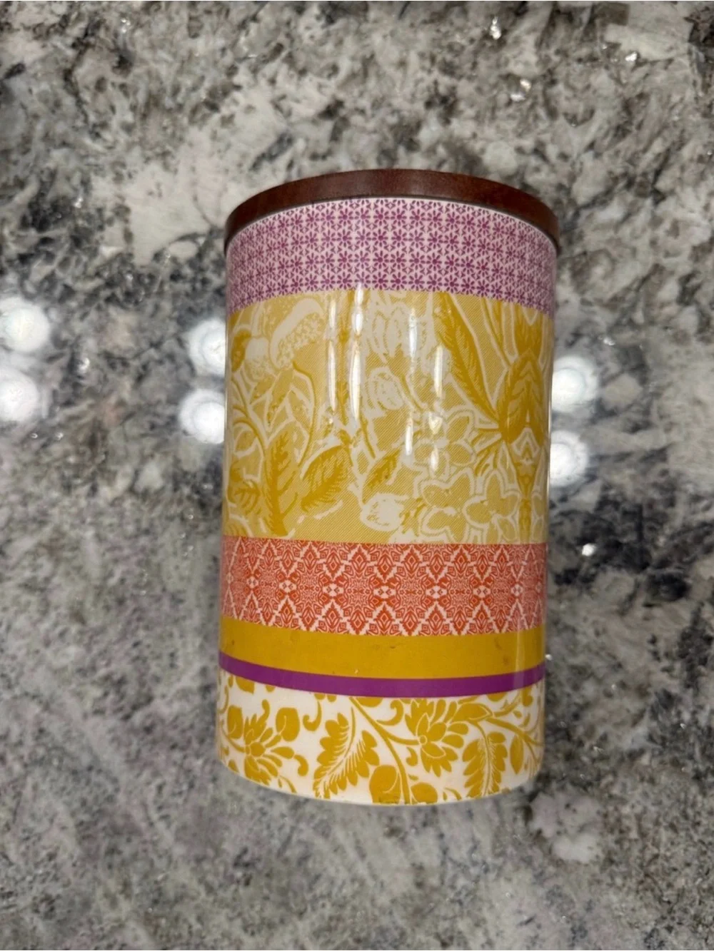 Anthropologie Jacquard Canisters Set of 3